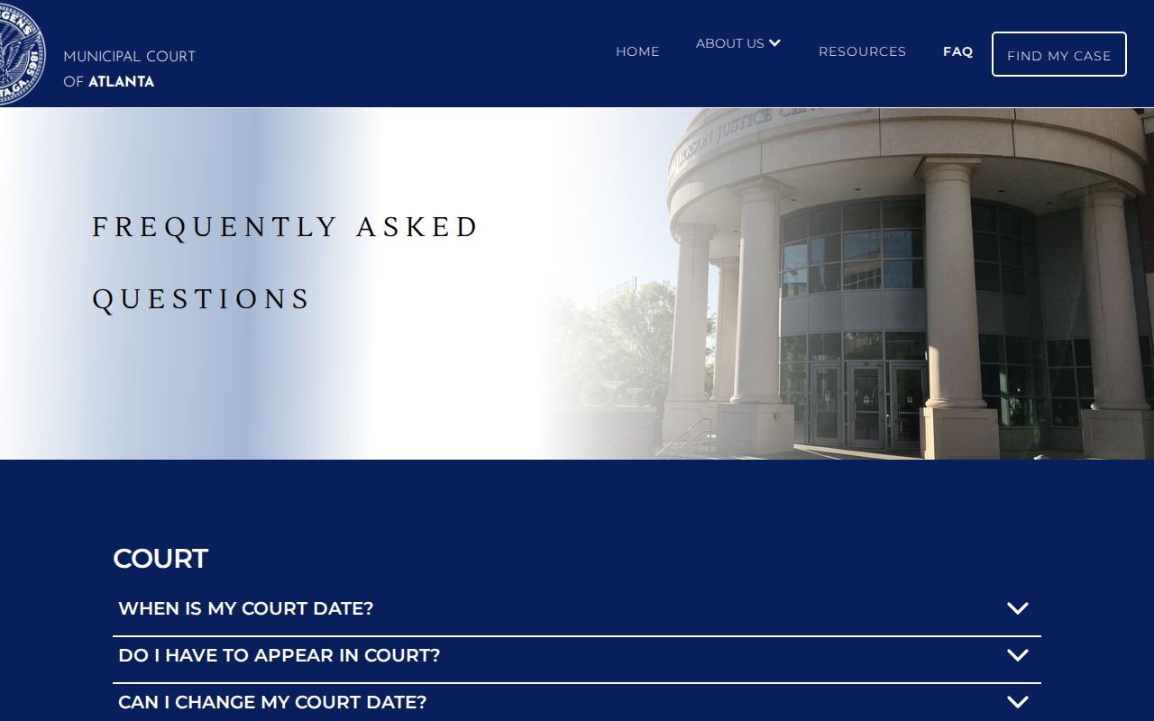 Georgia municipal court warrant process, Atlanta FTA reset guidance